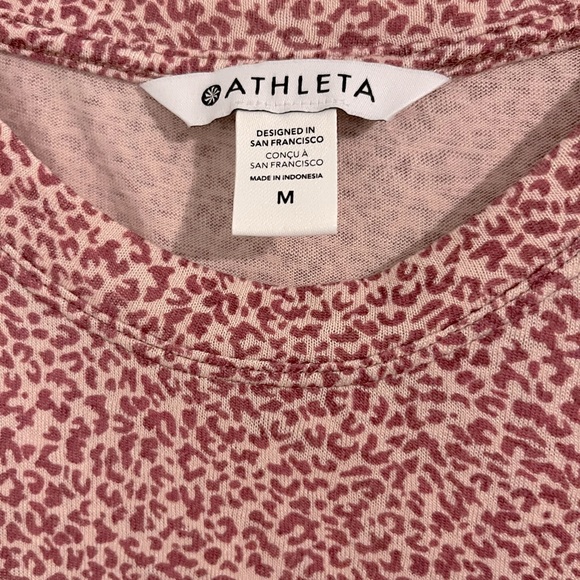 Athleta Breezy Tank, Micro Cheetah Bashful Rose, Size M Medium - Picture 7 of 7